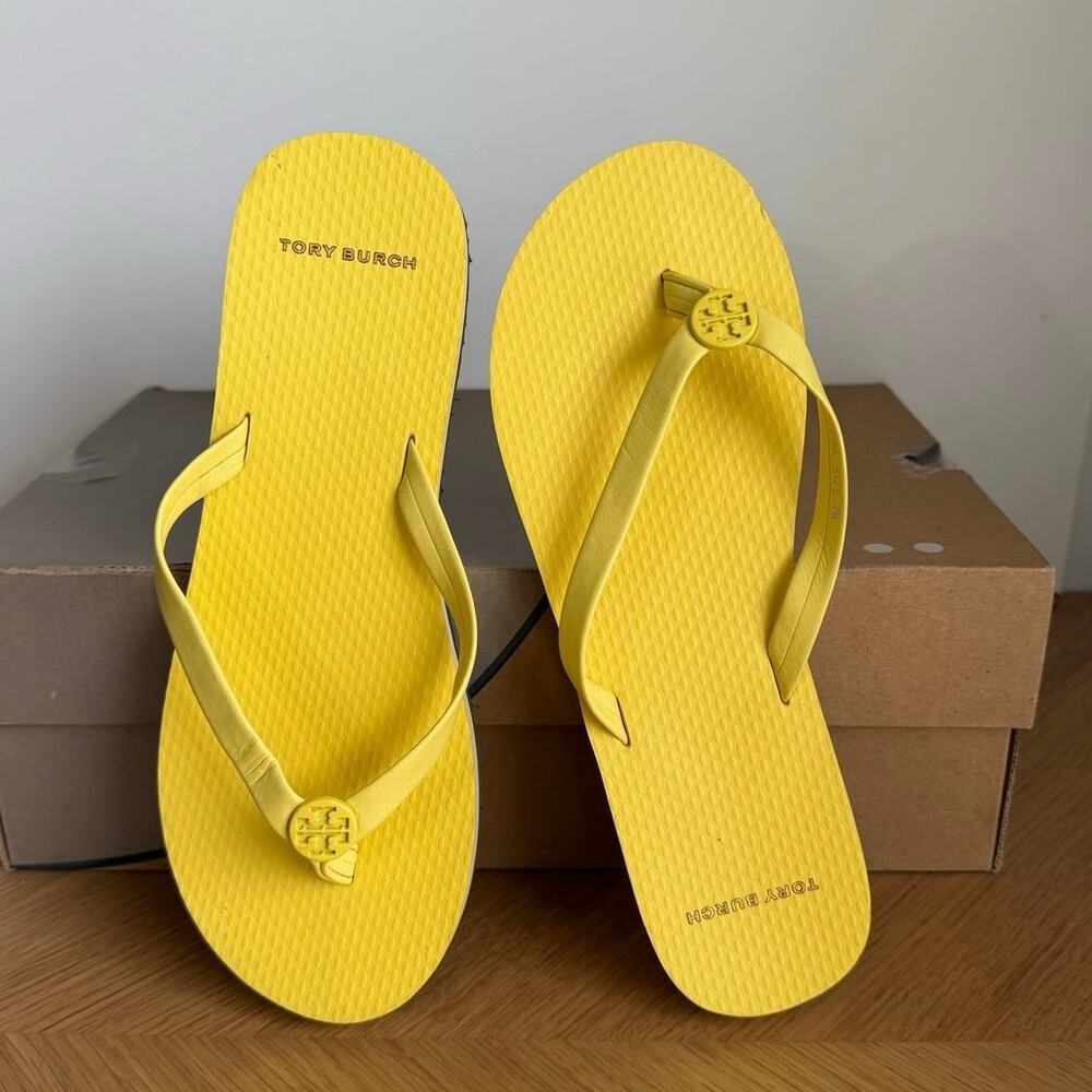 Tory Burch Mini ‘Yellow’ Women Slip On Flip Flops- SZ 7